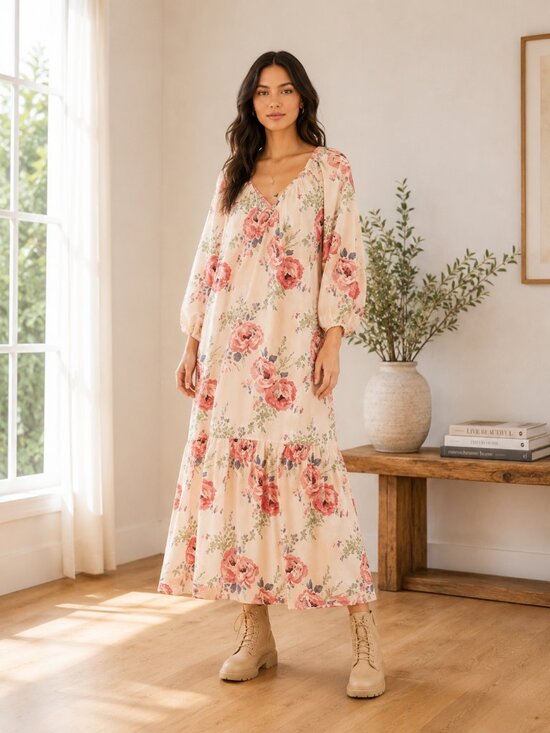 THE GREAT. Dresses & Skirts - The Great. The Vestige Silk in Echo Rose Print Maxi dress Sz 1 (US S)